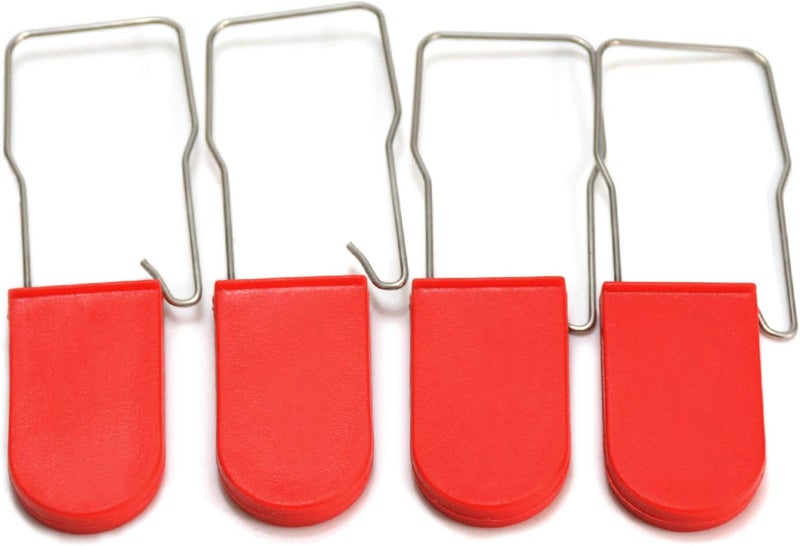 Rasunkae 100pcs Security Metal Wire Padlocks, Plastic Security Seals Disposable Anti-Tamper Tag Locks with Numbered Anti Tamper Tag Hasps (Red, 100pcs) - Image 4